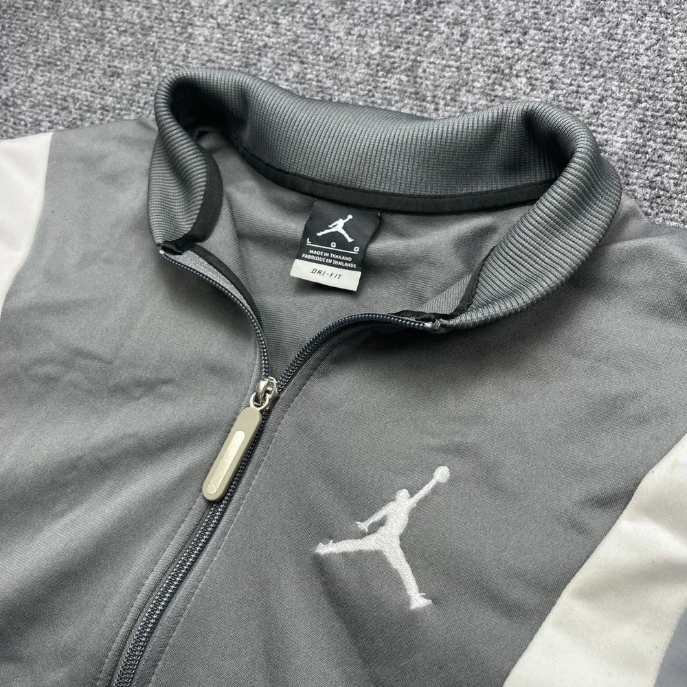 Jordan Dri-FIT Full Zip Athletic Gray Colorblock Track Jacket